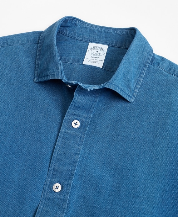 Regent Fit Dobby Indigo Sport Shirt