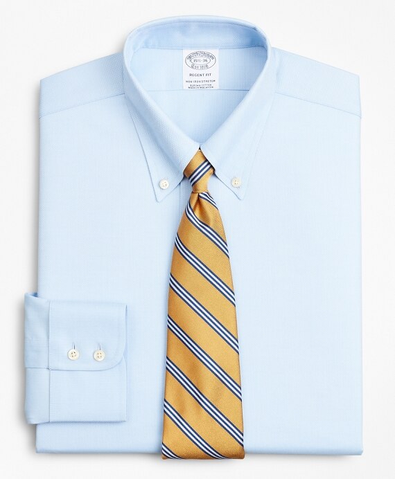 Stretch Regent Fitted Dress Shirt, Non-Iron Royal Oxford Button-Down Collar