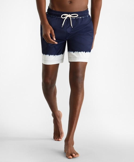 Montauk 6 Tie-Dye Print Swim Trunks