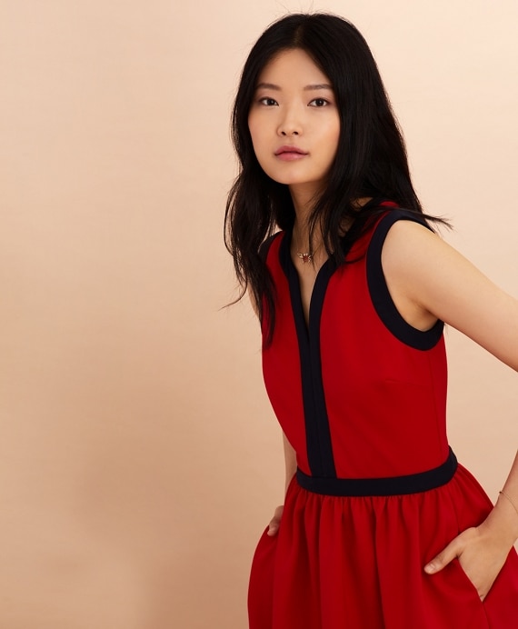 Ponte Knit A-Line Dress