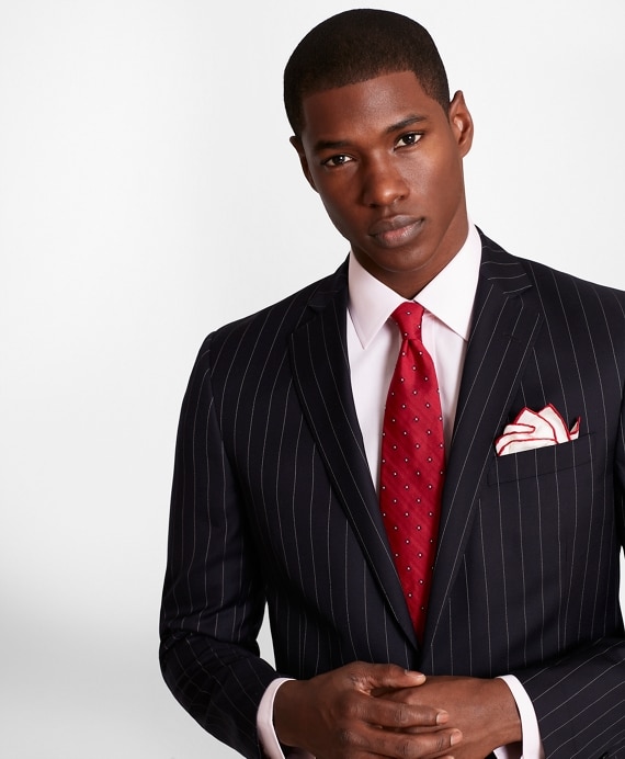 BrooksGate™ Regent-Fit Bead-Stripe Twill Suit Jacket