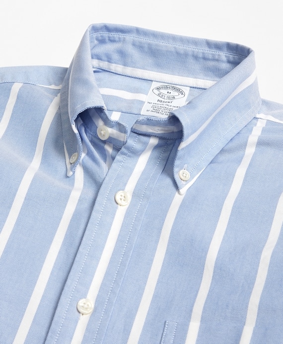 Regent Fit Oxford Wide Stripe Sport Shirt