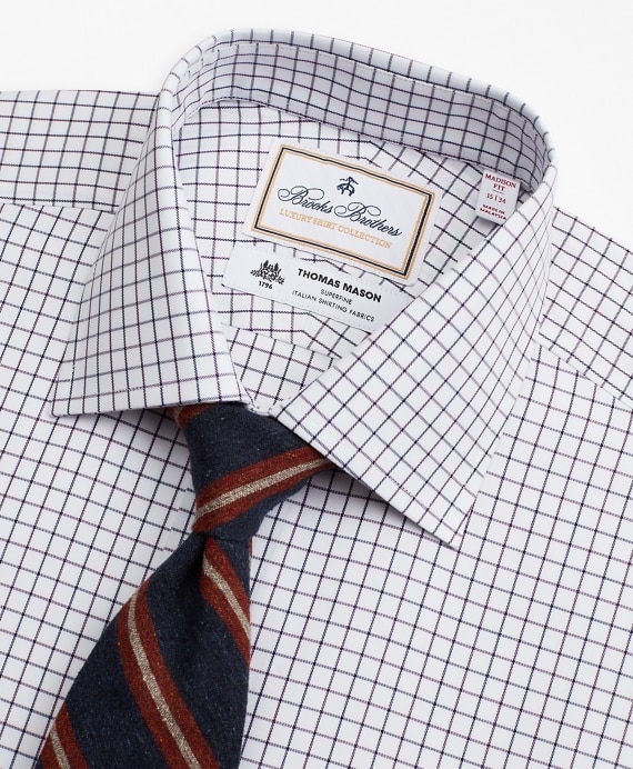Luxury Collection Madison Classic-Fit Dress Shirt, Franklin Spread Collar Fine Windowpane