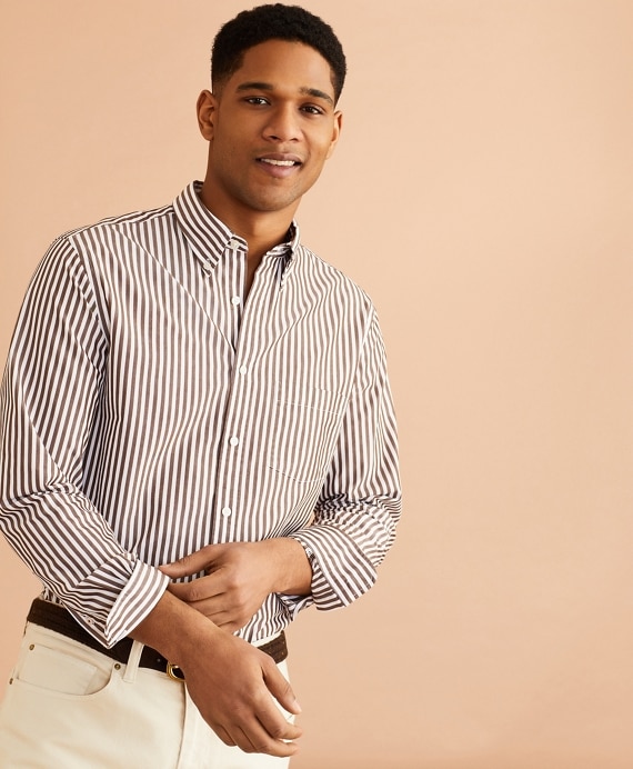 Striped Cotton Broadcloth Shirt