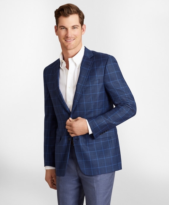 Regent Fit Hopsack Windowpane Sport Coat