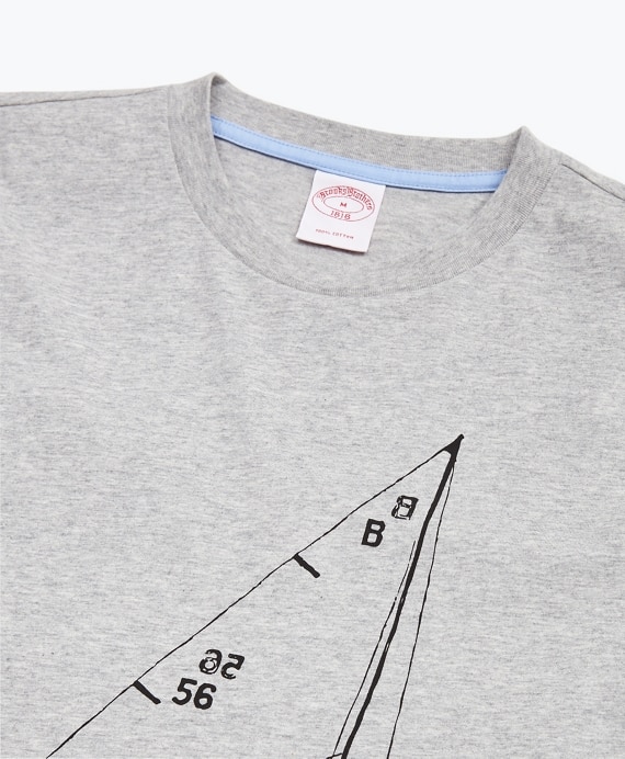 Sailboat-Print Cotton Jersey T-Shirt