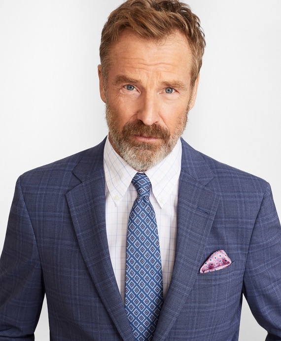 Madison Fit BrooksCool® Subtle Plaid Suit