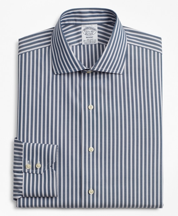 Stretch Regent Fitted Dress Shirt, Non-Iron Stripe