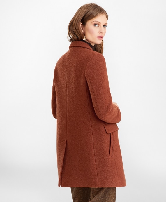 Wool Boucle Melton Cocoon Coat