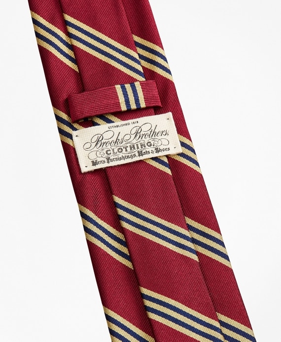 Limited Edition Archival Collection BB#1 Striped Rep with Crest Silk Tie