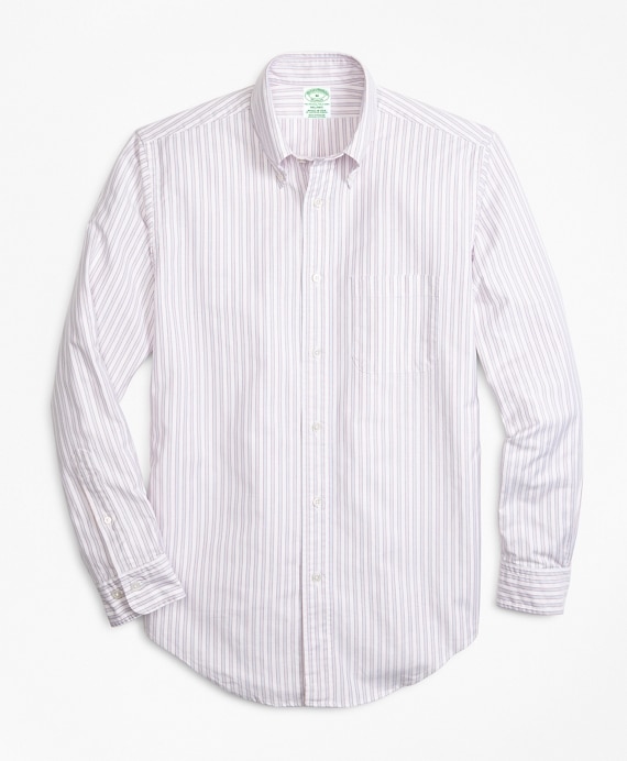 Milano Fit Oxford Outline Stripe Sport Shirt