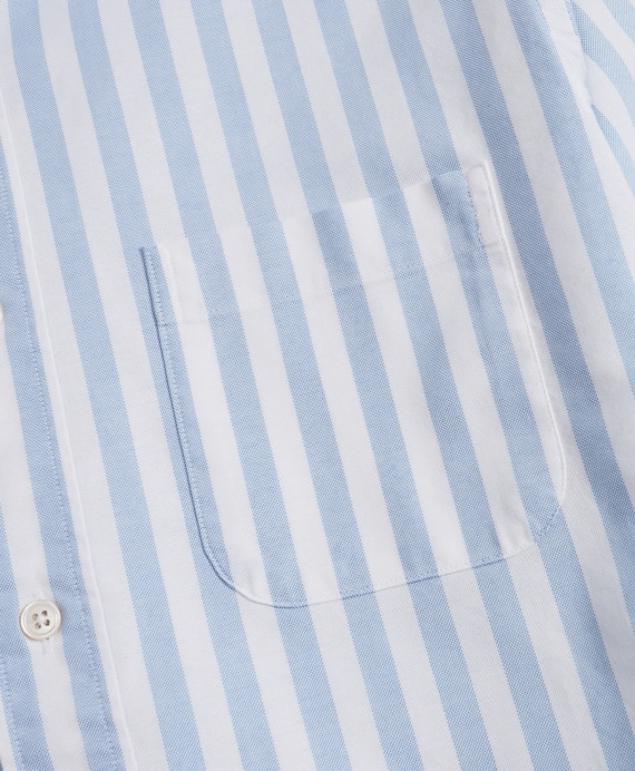 Regent Fit Oxford Wide Stripe Sport Shirt