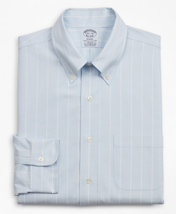 Stretch Regent Fitted Dress Shirt, Non-Iron Pinstripe