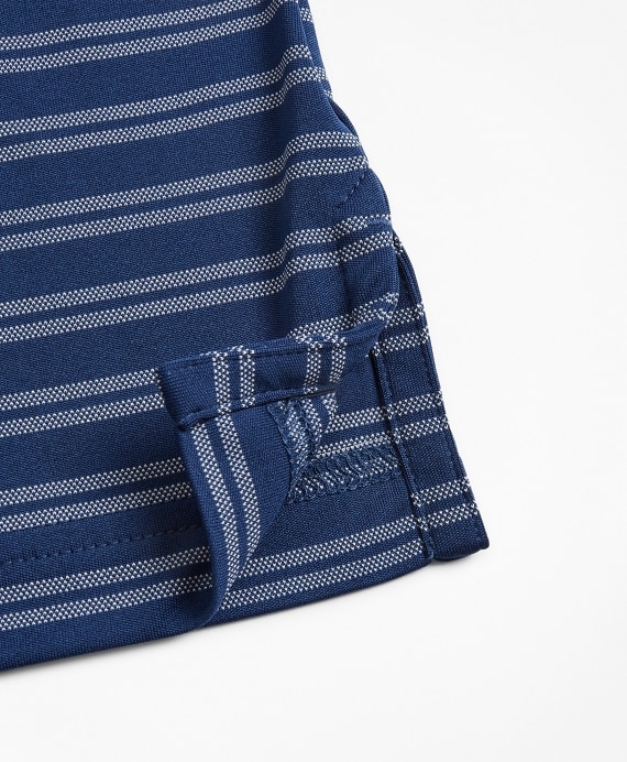 Performance Series Textured Double-Stripe Polo Shirt