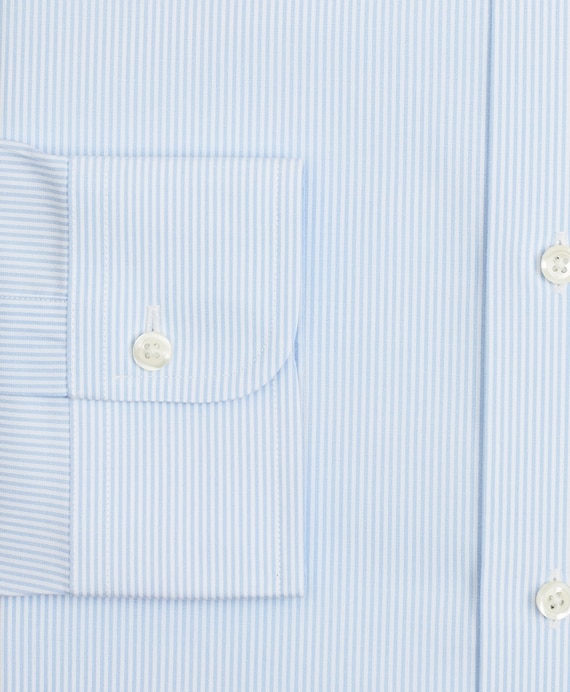 Stretch Milano Slim-Fit Dress Shirt, Non-Iron Poplin Ainsley Collar Fine Stripe