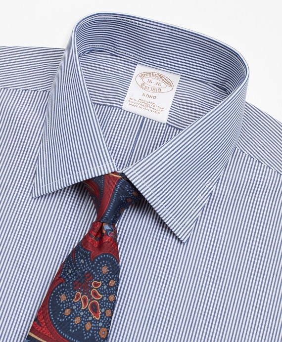 Stretch Soho Extra-Slim Fit Dress Shirt, Non-Iron Stripe