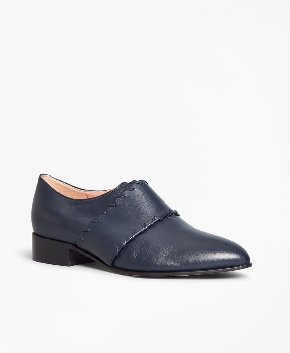 Leather Whip-Stitch Monk Strap Loafers