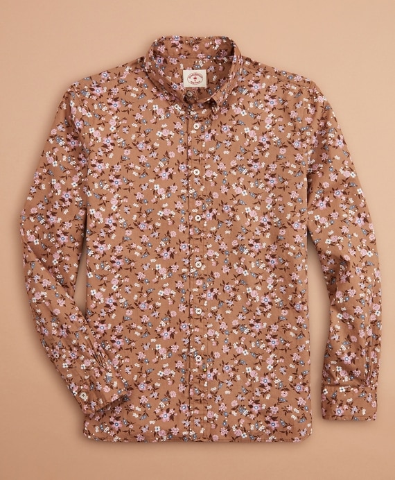 Floral-Print Poplin Shirt