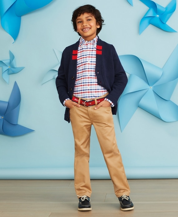 Boys Washed Cotton Stretch Chinos