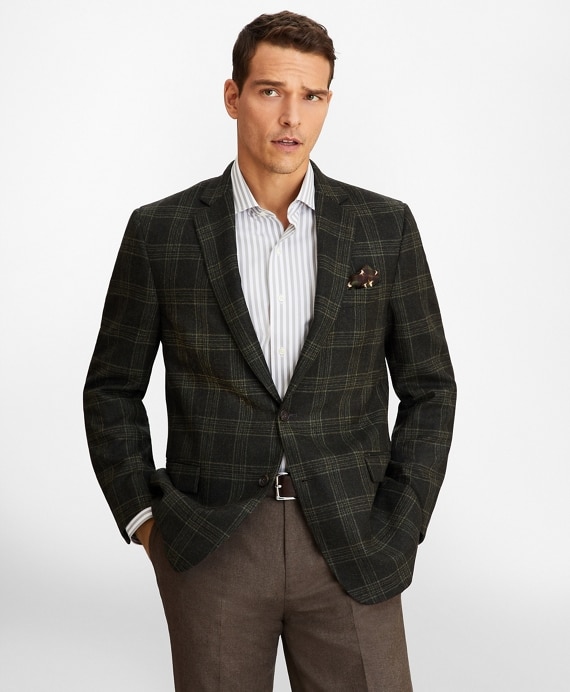 Regent Fit Green Plaid Sport Coat