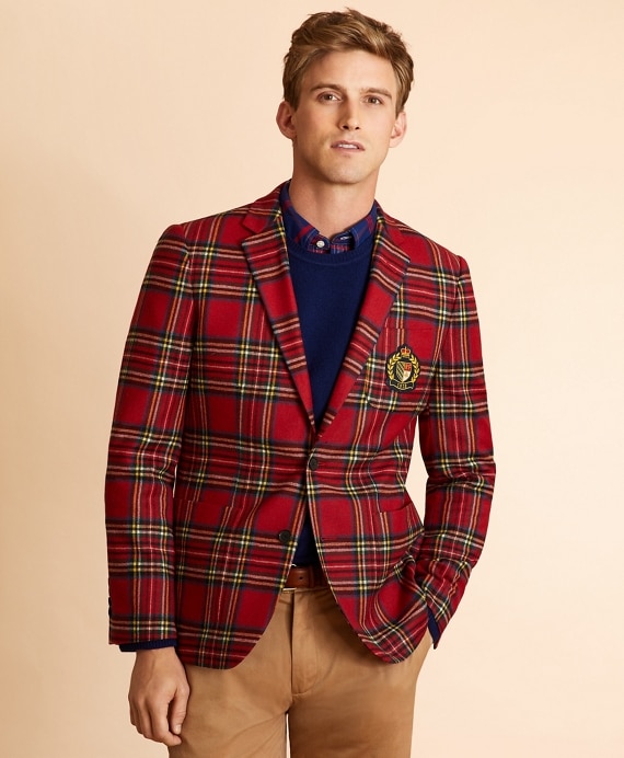 Wool-Blend Royal Stewart Tartan Sport Coat