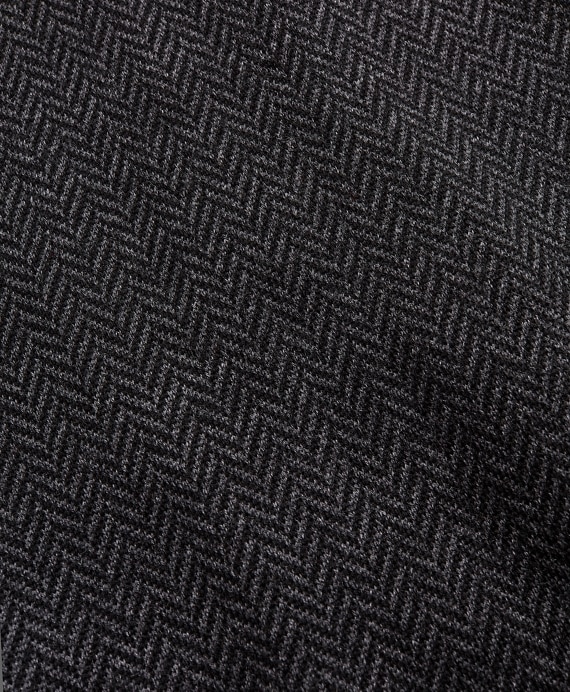 Washable Merino Wool Herringbone Half-Zip