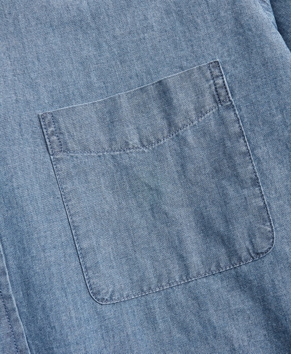 Madison Classic-Fit Sport Shirt, Indigo Chambray