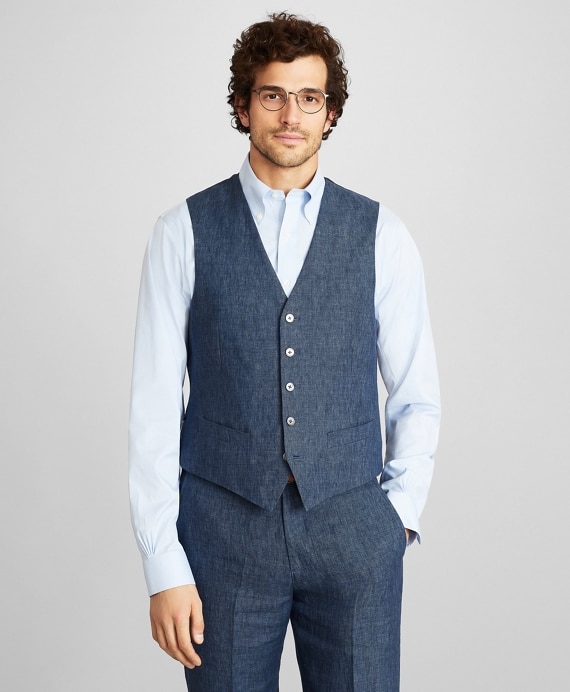 Regent Fit Three-Piece Linen Suit