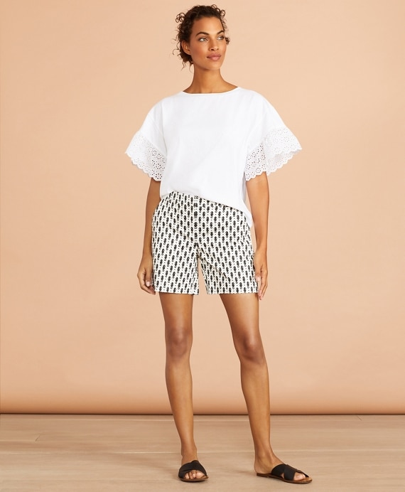Eyelet-Trim Oversize T-Shirt