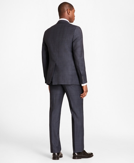 Regent Fit Saxxon™ Wool Blue Plaid 1818 Suit