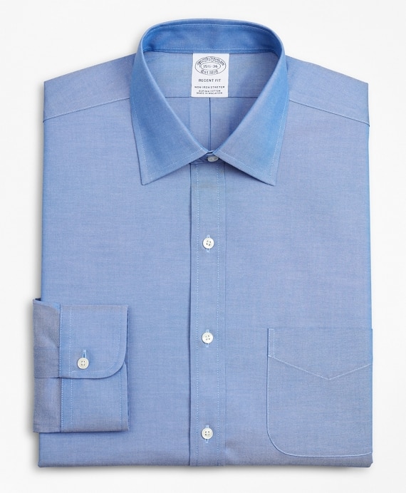 Stretch Regent Fitted Dress Shirt, Non-Iron Pinpoint Ainsley Collar