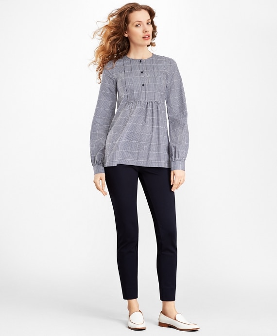 Checked Supima® Cotton Tunic
