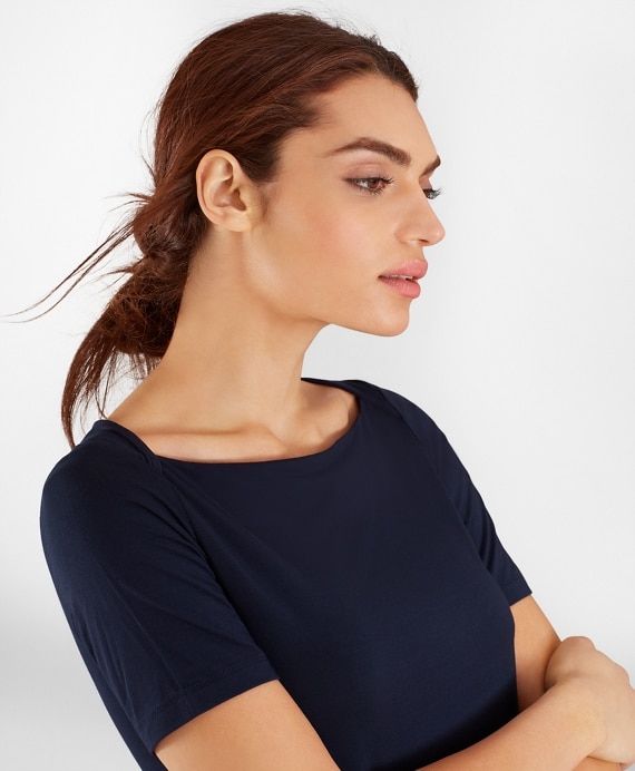 Bateau-Neck Jersey Top