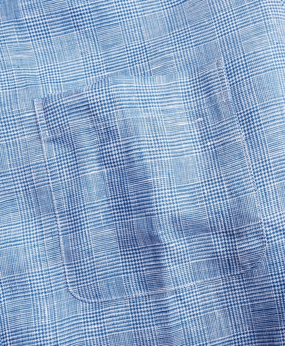 Milano Slim-Fit Sport Shirt, Irish Linen Glen Plaid