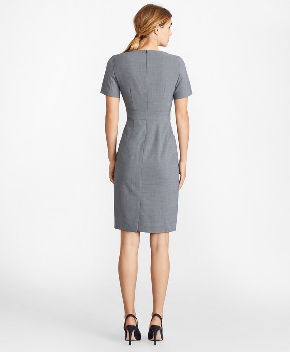 Houndstooth BrooksCool® Merino Wool Sheath Dress