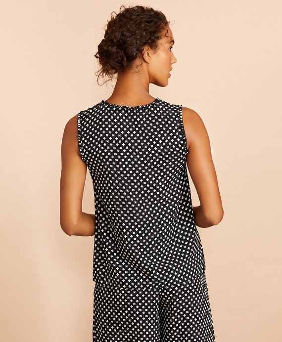 Floral-Print Shirred Blouse