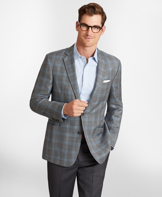 Regent Fit Three-Button Hopsack Sport Coat