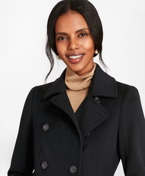 Brushed Wool Twill Peacoat