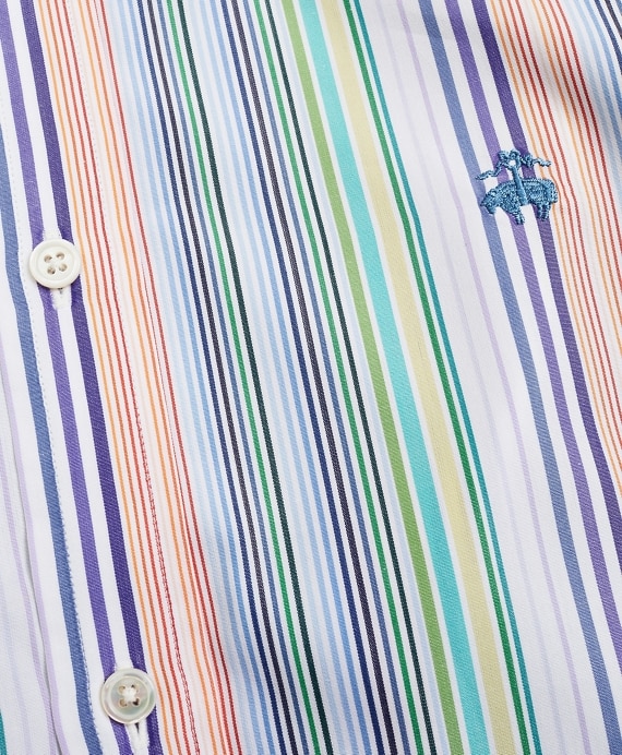 Luxury Collection Milano Slim-Fit Sport Shirt, Button-Down Collar Multi-Stripe