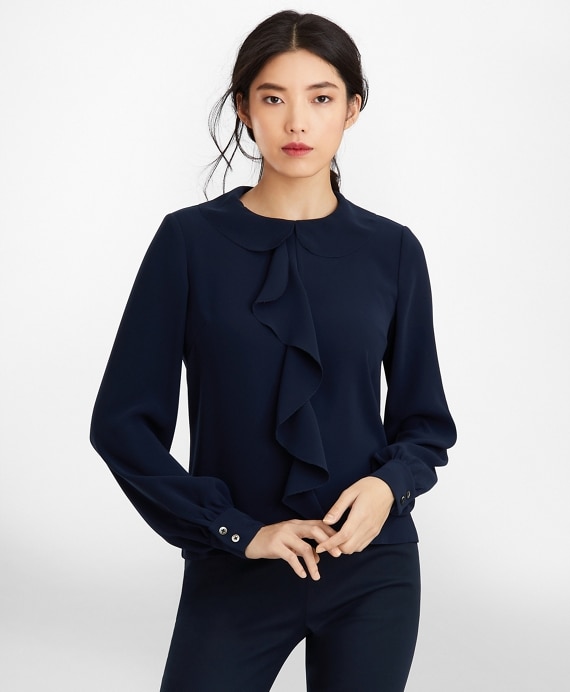 Crepe Ruffled Blouse