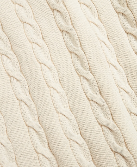 Supima® Cotton Cable Crewneck Sweater