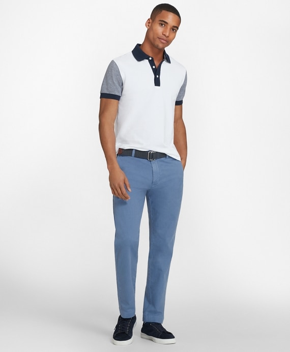 Garment-Dyed Cotton-Linen Stretch Chinos