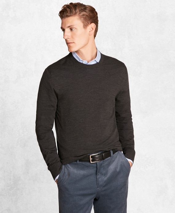 Golden Fleece® 3-D Knit Fine-Gauge Merino Crewneck Sweater