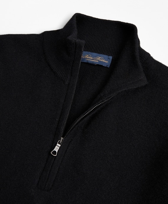 Two-Ply Cashmere Half-Zip Sweater