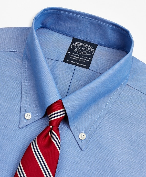 Stretch Big & Tall Dress Shirt, Non-Iron Pinpoint Button-Down Collar