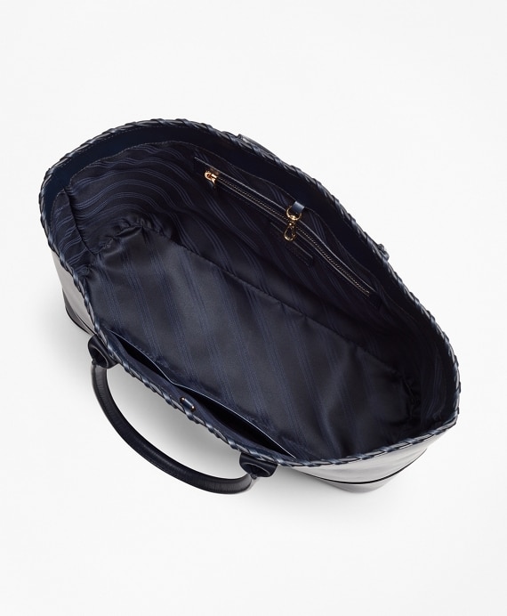 Logo-Embossed Leather Tote Bag