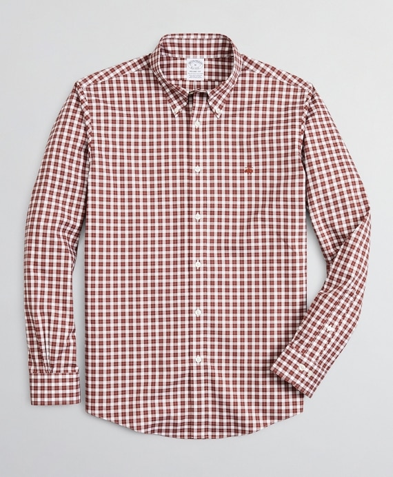 Stretch Regent Fitted Sport Shirt, Non-Iron Micro-Check