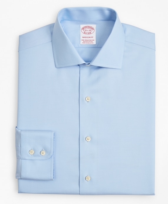 Stretch Madison Classic-Fit Dress Shirt, Non-Iron Twill English Collar
