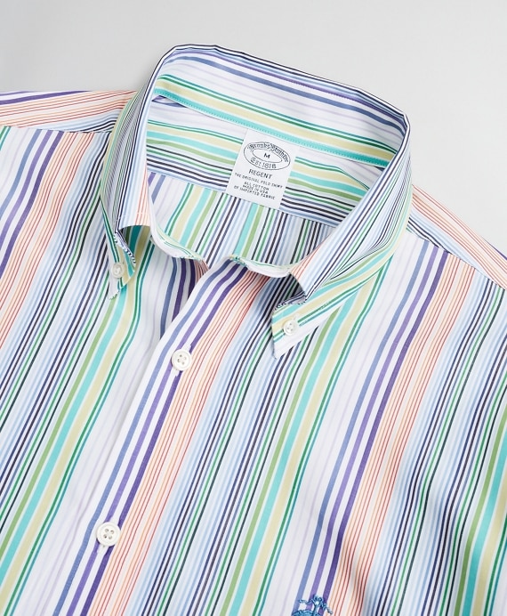 Luxury Collection Regent Fitted Sport Shirt, Button-Down Collar Multi-Stripe