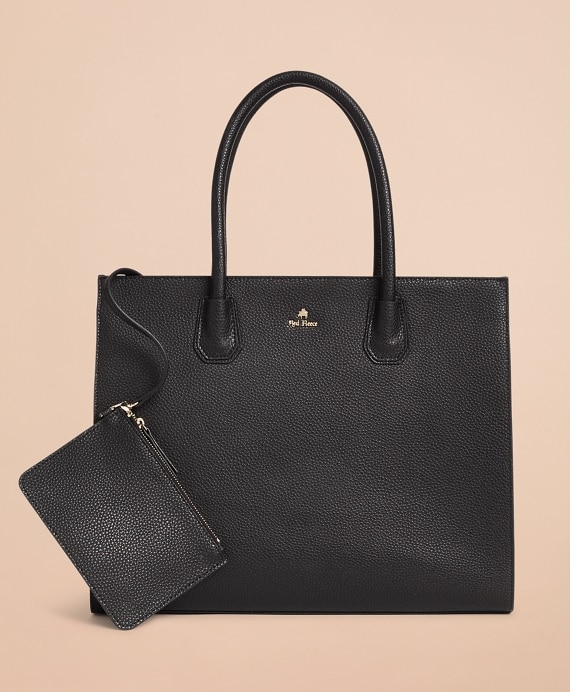 Pebbled Leather Tote Bag